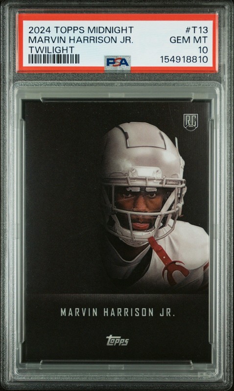 2024 Topps Midnight Marvin Harrison Jr Twilight SSSP RC PSA 10 POP 6 RARE
