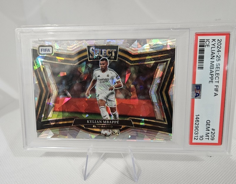 2024-25 Panini Select FIFA #209 Kylian Mbappe ICE PSA 10