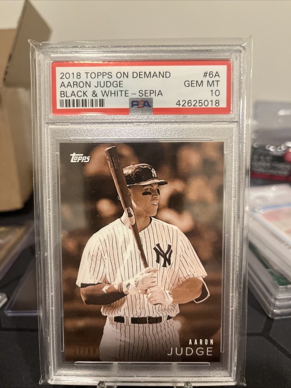 2018 topps on demand aaron judge #6A black&white - sepia /60 psa 10 yankees MVP