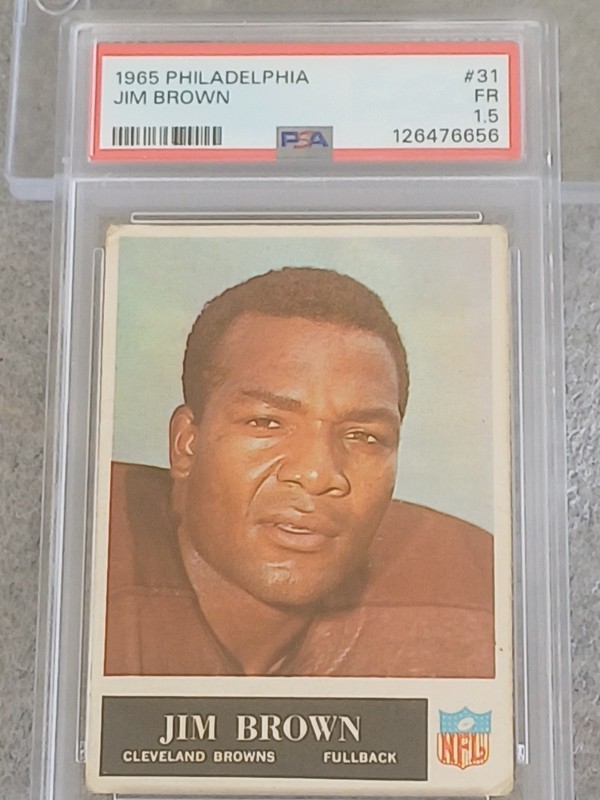 1965 Philadelphia Jim Brown #31 PSA 1.5 Cleveland Browns HOF NEW CLEAN PSA SLAB