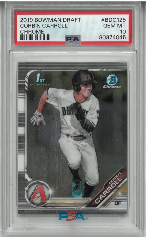 2019 1st Bowman Draft Chrome Corbin Carroll #BDC-125 PSA 10 Gem Mint