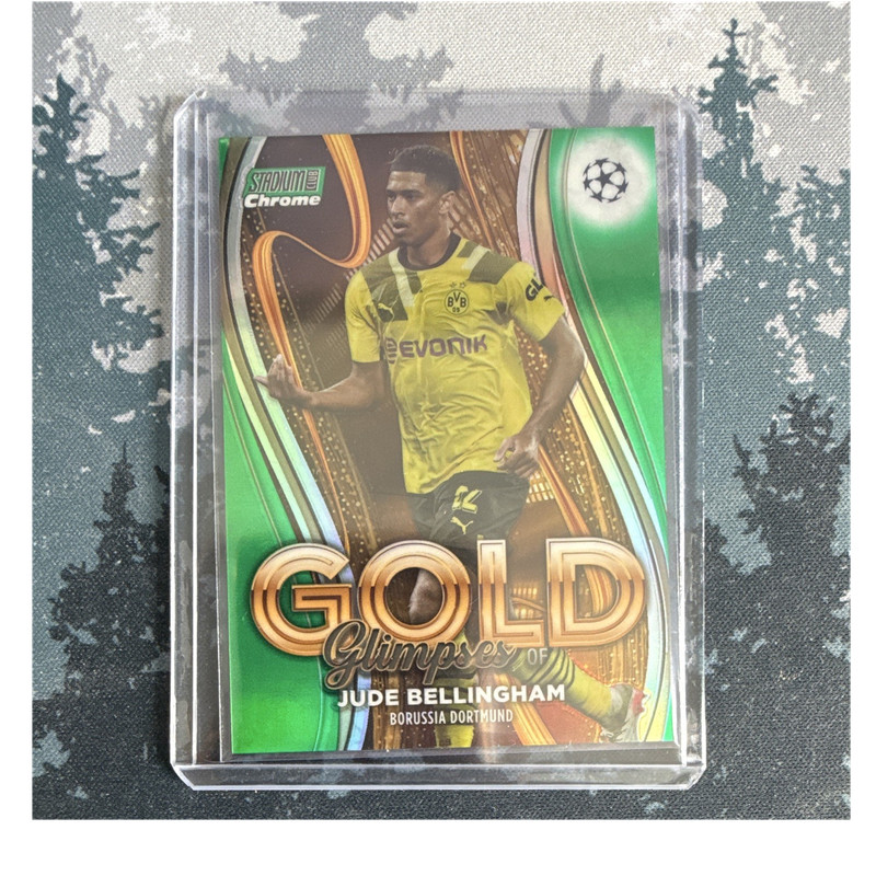 Topps 2022-23 Stadium Club Chrome Glimpses Jude Bellingham BVB Green /99 GG-JB