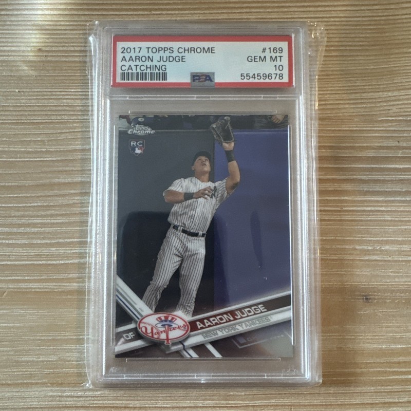 2017 Topps Chrome 169 Aaron Judge Rookie RC PSA 10 GEM MINT ! view 2