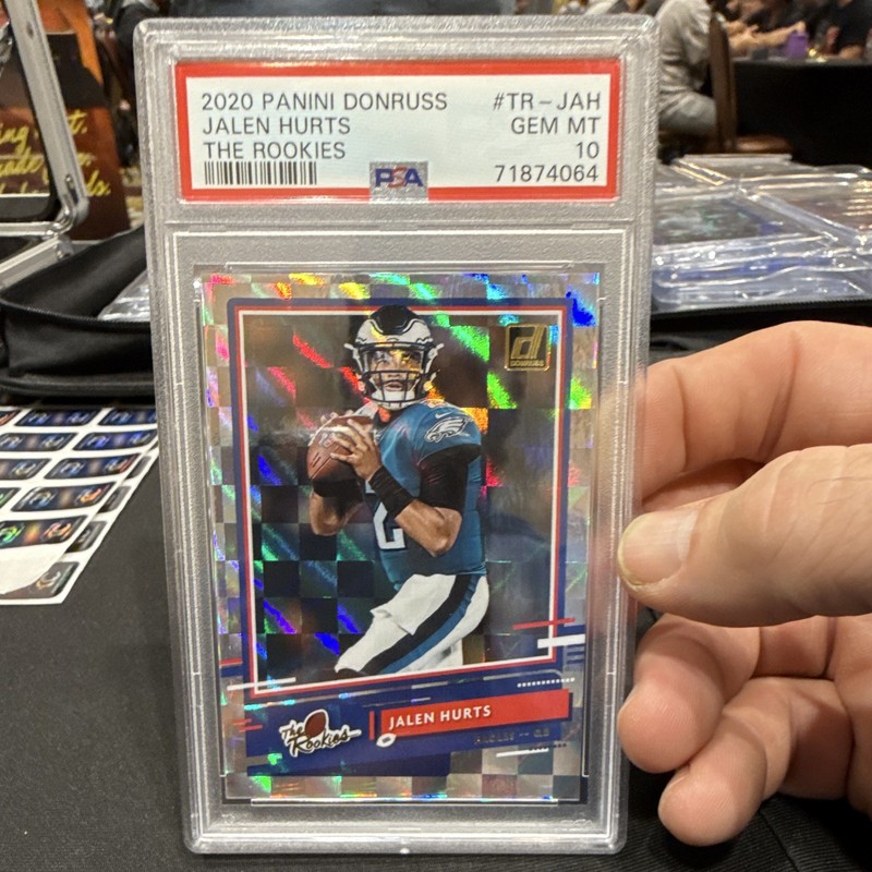 Panini Donruss The Rookies Jalen Hurts RC TR-JAH Philadelphia Eagles PSA 10