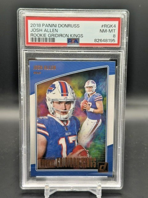 2018 Panini Donruss Josh Allen Rookie Gridiron Kings PSA 8 NM-MT #RGK4 Bills view 2