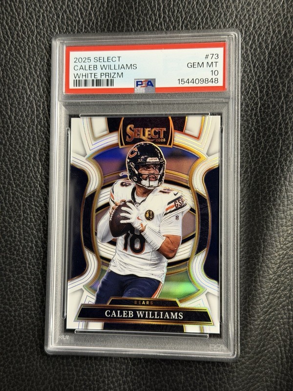2025 Select Caleb Williams White Prizm # /35 PSA 10 Gem Mint Pop 1 Bears