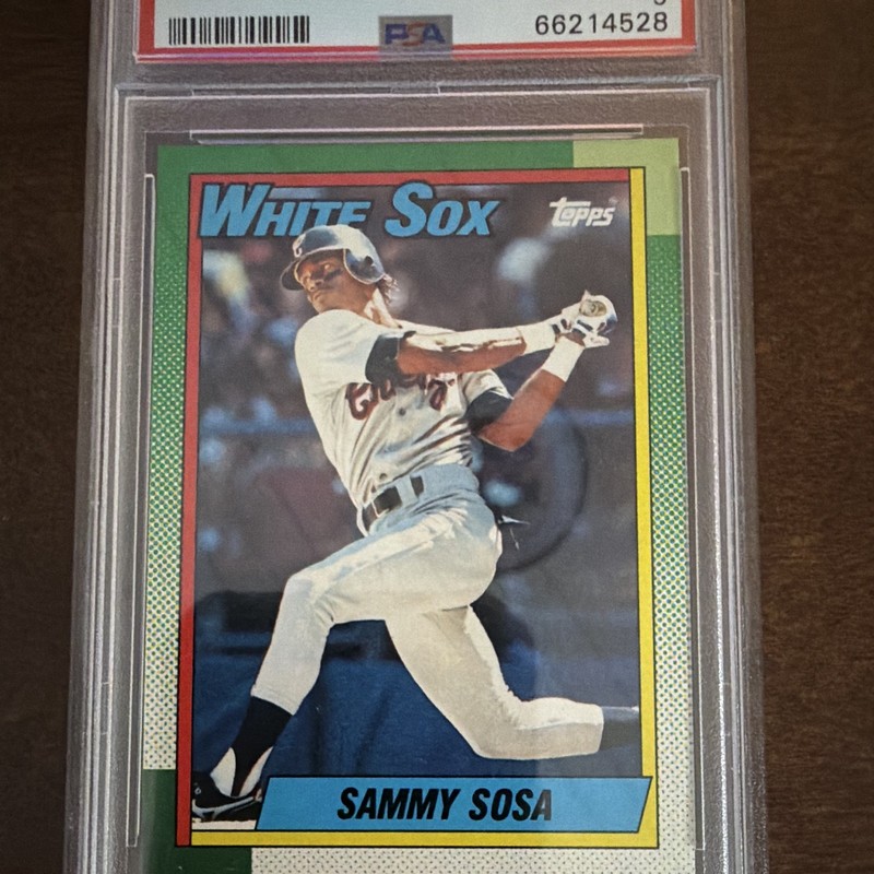 Topps 1990 Sammy Sosa Rookie #692 PSA Graded Chicago White Sox Baseball Card view 2