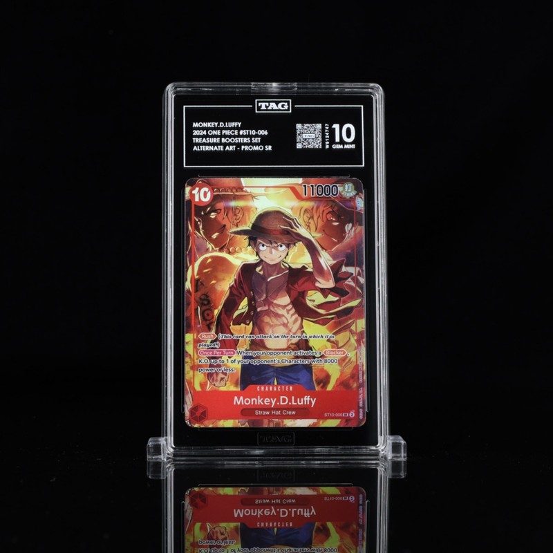 2024 ONE PIECE PROMOS TREASURE BOOSTERS SET MONKEY.D.LUFFY 006 TAG 10 GEM MINT