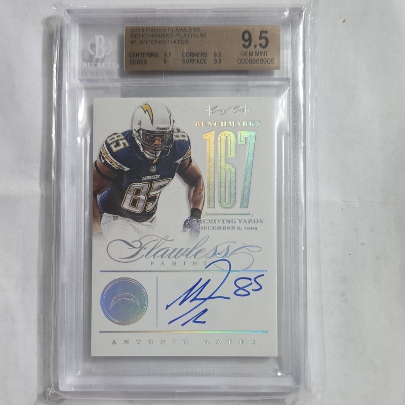 2014 Panini Flawless Benchmarks Platinum Antonio Gates Auto BGS 9.5 1/1