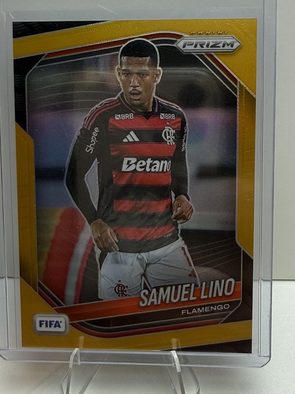 2025-26 Panini Prizm FIFA Soccer Samuel Lino #57 Gold Prizms /10