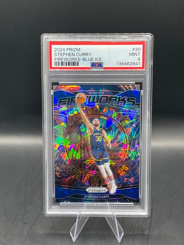 Stephen Curry 2024 PANINI PRIZM BLUE ICE #20 085/125 PSA 9 GS WARRIORS view 1