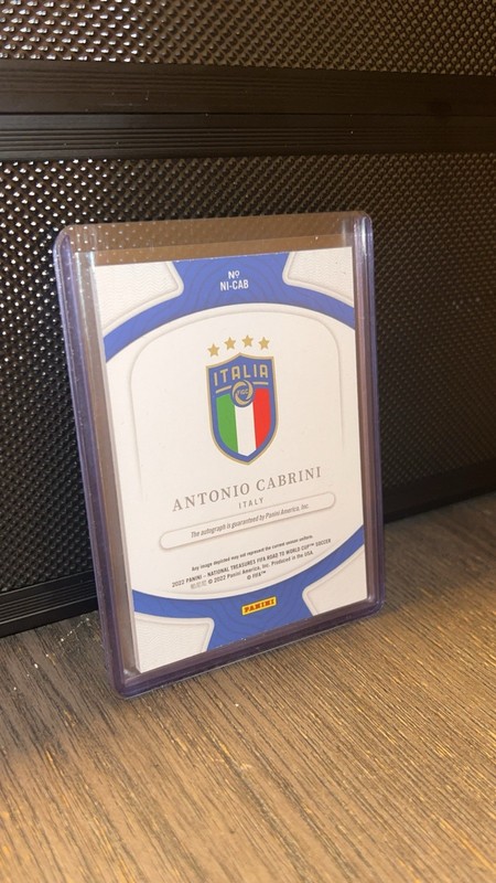 2022 Panini National Treasures Antonio Cabrini On Card Auto /10 Italy view 2