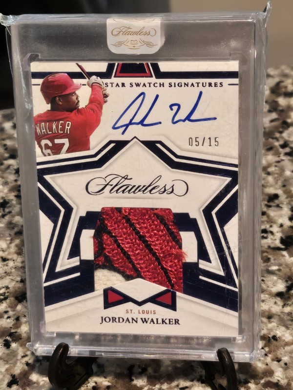 2023 FLAWLESS BASEBALL JORDAN WALKER STAR SWATCH AUTO PATCH #5/15 RC ROOKIE 