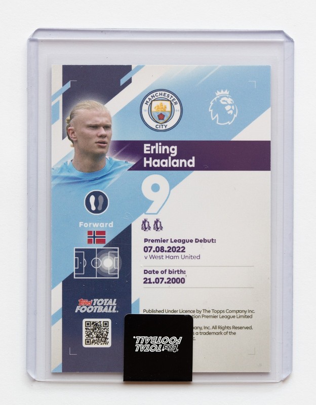 2025-26 Topps Total Football - Erling Haaland - /99 White Ice PL #1118 view 2