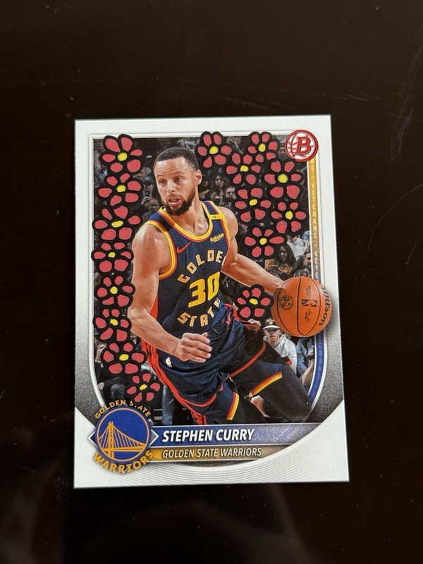 Topps Bowman Stephen Curry 1/1 Painted Purple Mountains view 1