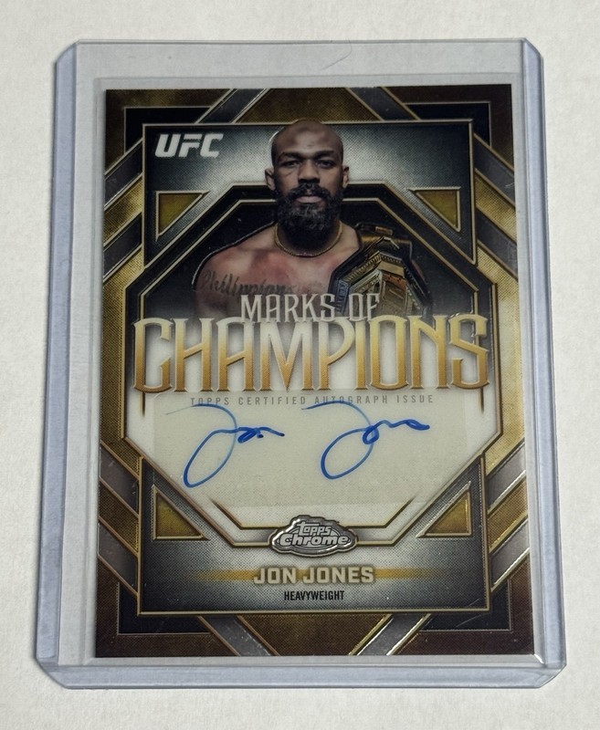2026 Topps Chrome UFC Jon Jones Marks Of Champions Auto SP #MOC-JJ