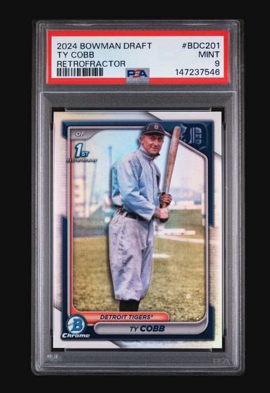 2024 Bowman Draft TY COBB RETROFRACTOR 1st Bowman  SSP #BDC201 PSA 9 🔥🔥LOW POP