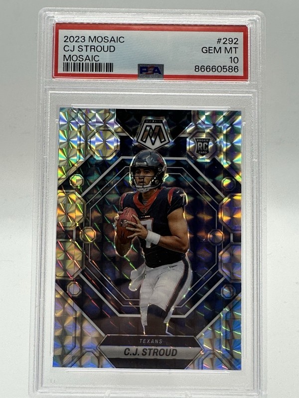 Panini 2023 Mosaic Rookies C.J. Stroud Mosaic Prizm #292 RC Texans PSA 10