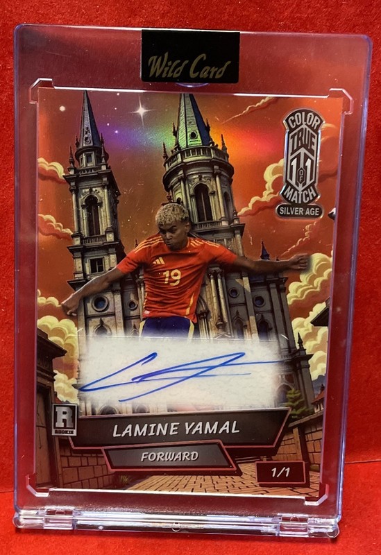 2024 Wild Card Comix Lamine Yamal Autograph Silver Age True 1 of 1 Color Match