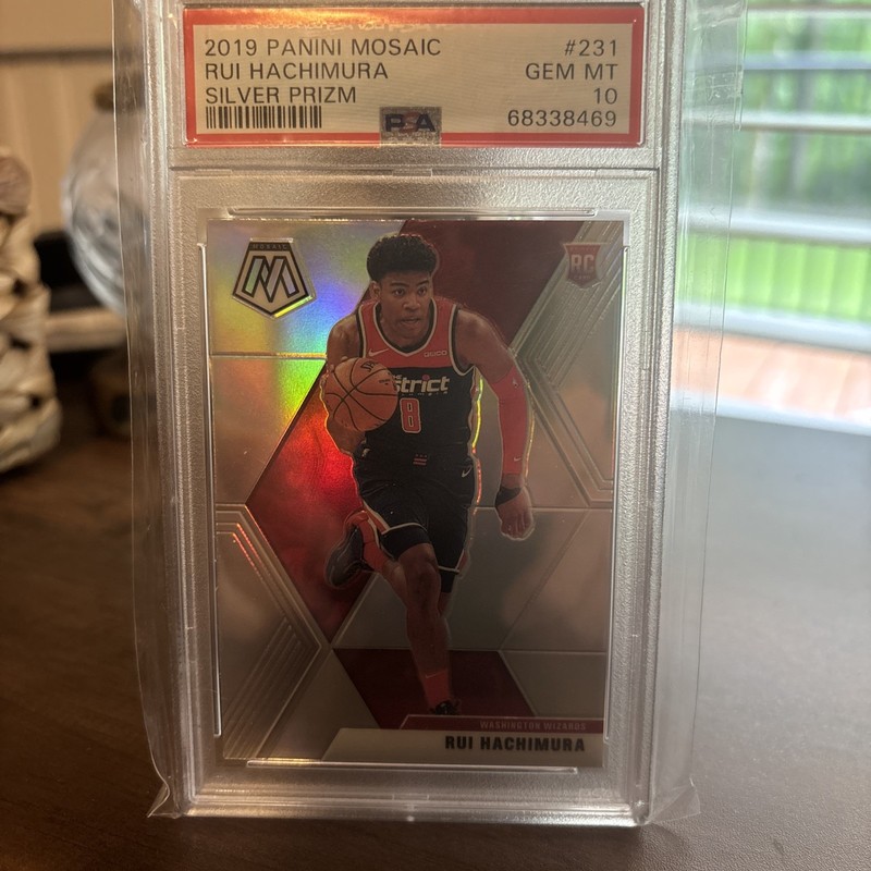 2019-20 Panini Mosaic #231 Rui Hachimura Silver Prizm Rookie PSA 10 NBA Wizards