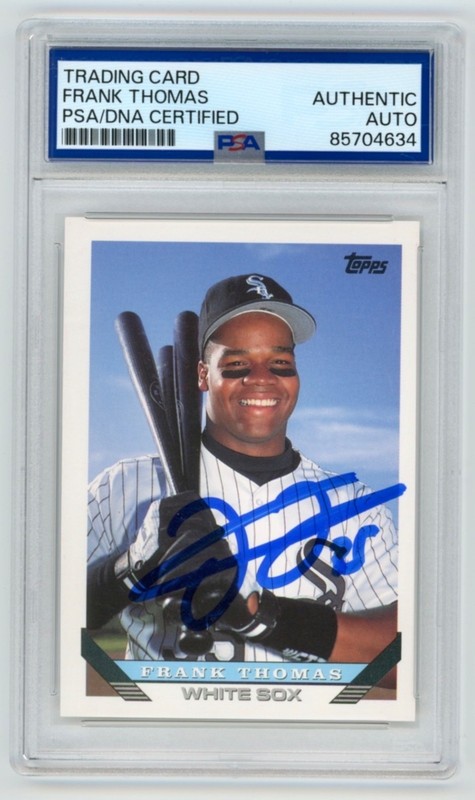 FRANK THOMAS Signed 1993 Topps Baseball Card #150 + PSA Auto 04634