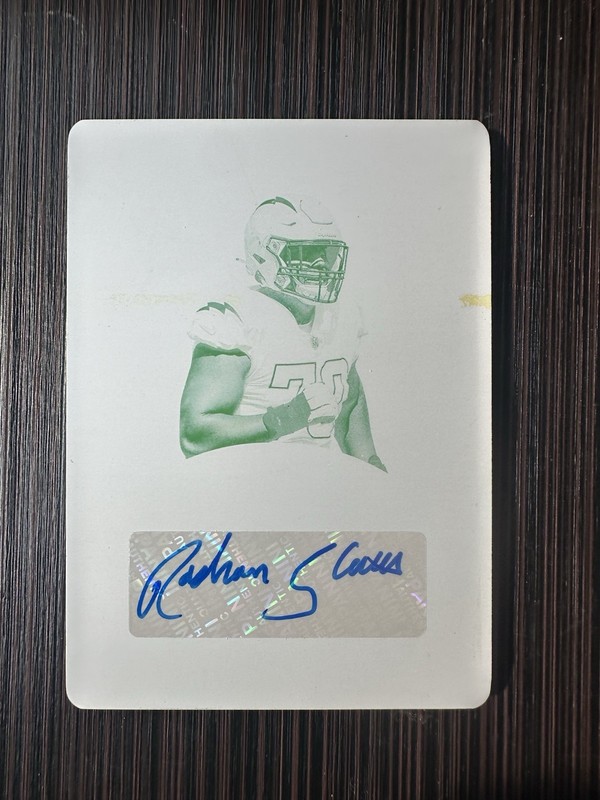 RASHAWN SLATER 2021 NATIONAL TREASURES ROOKIE AUTO #155 1/1 CHARGERS PLATE RC