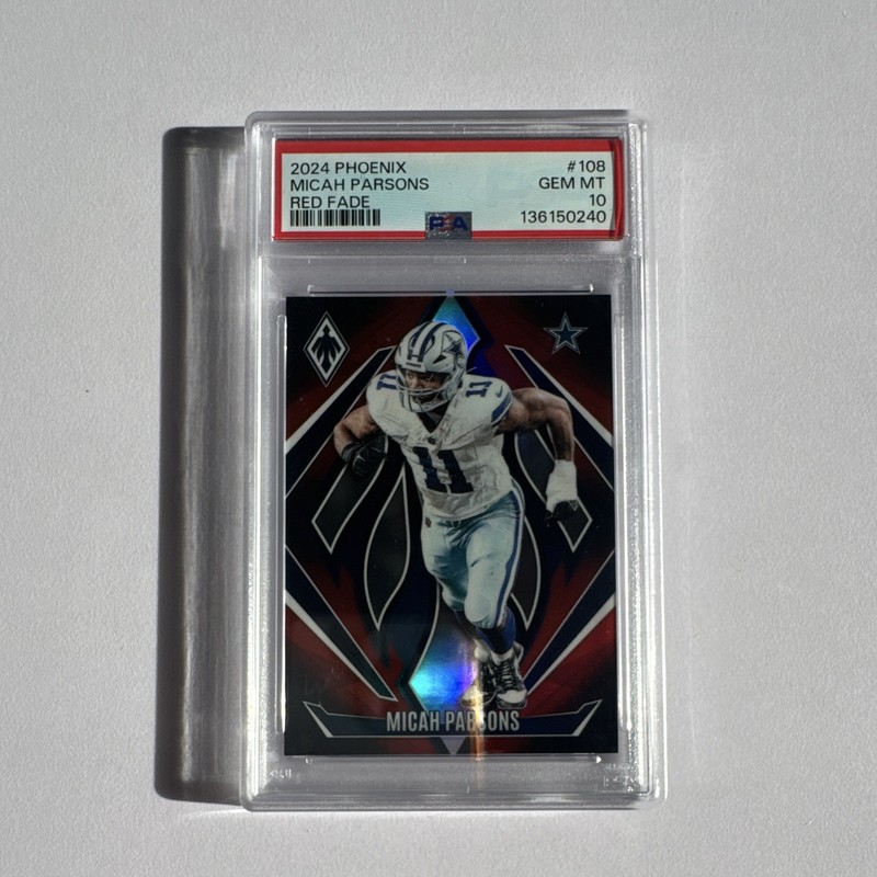 Panini 2024 Phoenix Micah Parsons #108 Red Fade /299 PSA 10 Cowboys NFL