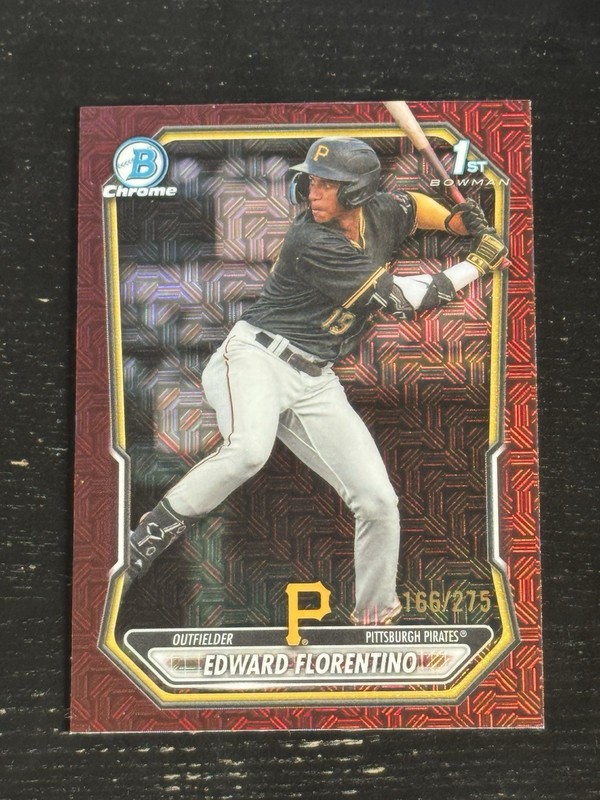 2026 Bowman Edward Florentino Chrome Mojo Refractor 1st #/275 Pirates