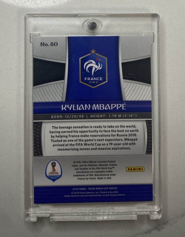 Kylian Mbappe Prizm 2018 World Cup Rookie #80  view 2