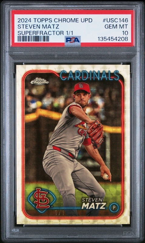 2024 TOPPS CHROME UPDATE #USC146 STEVEN MATZ SUPERFRACTOR 1/1 PSA 10
