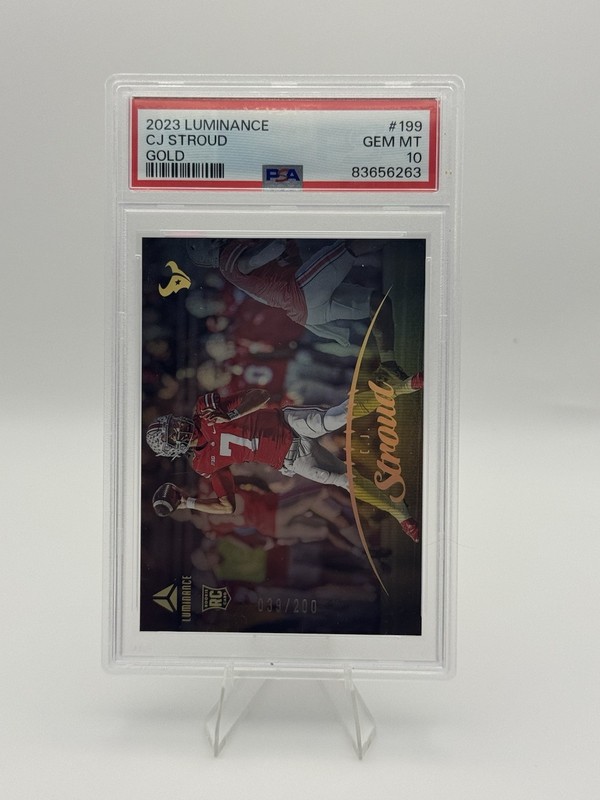 2023 Panini Luminance - CJ Stroud #199 Gold /200 (RC) PSA 10 Houston Texans