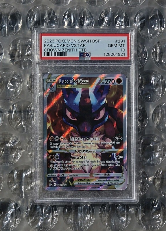 PSA 10 LUCARIO VSTAR SWSH291 BLACK STAR PROMO CROWN ZENITH ETB POKEMON TCG