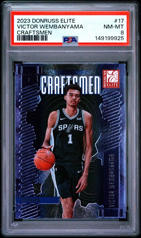 2023-24 Donruss Elite - Craftsmen Victor Wembanyama #17 (RC) PSA8