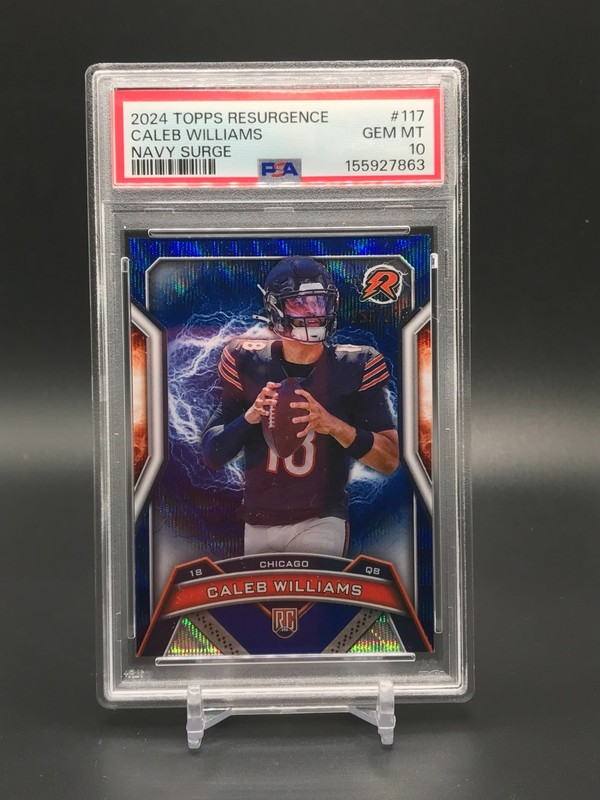 2024 Topps Resurgence #117 Caleb Williams Navy Surge #/275 PSA 10 GEM MINT
