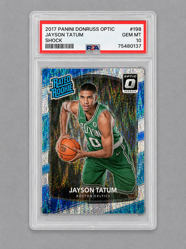 2017 Panini Donruss Optic, Shock, Jayson Tatum, Celtics, #198, GEM MT 10