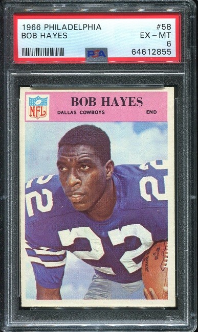 1966 Philadelphia #58 Bob Hayes RC PSA 6 Dallas Cowboys HOF Florida A&M