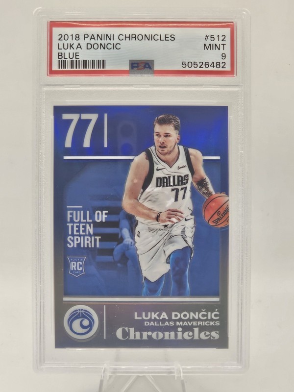 2018 Panini Chronicles #512 Luka Doncic RC Blue /99 MINT PSA 9!