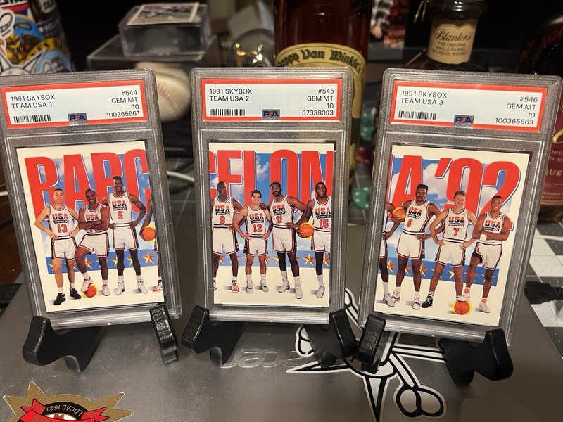 1992 Dream Team PSA 10 Auto Collection Jordan Magic Bird Barkley PSA view 2
