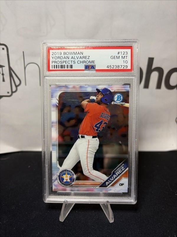 Yordan Alvarez 2019 Bowman - Chrome Prospects #BCP-123 (RC) PSA GEM MINT 10