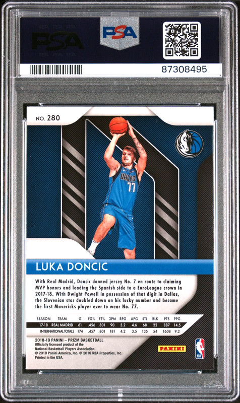 LUKA DONCIC 2018 Panini Prizm #280 Rookie PSA 9  QTY  Free Shipping ! view 2