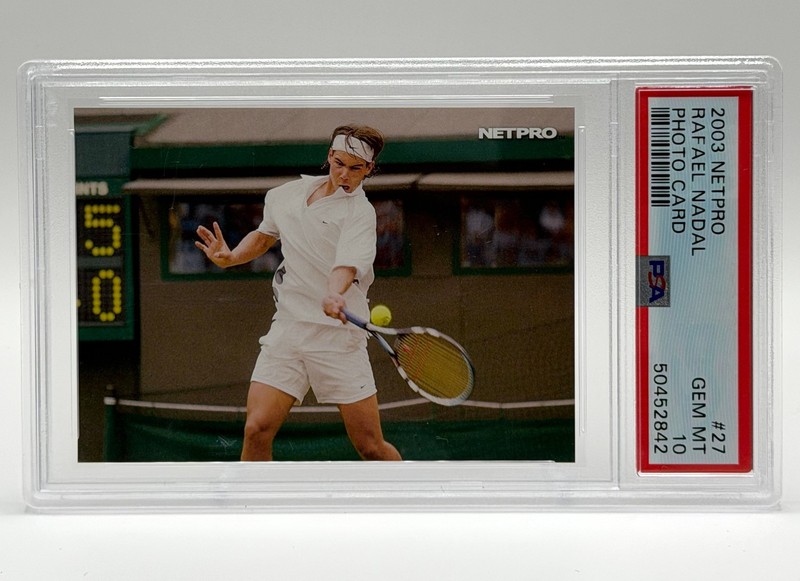 2003 NetPro Rafael Nadal Rookie RC #27 PSA 10 GEM MINT Tennis GOAT view 2