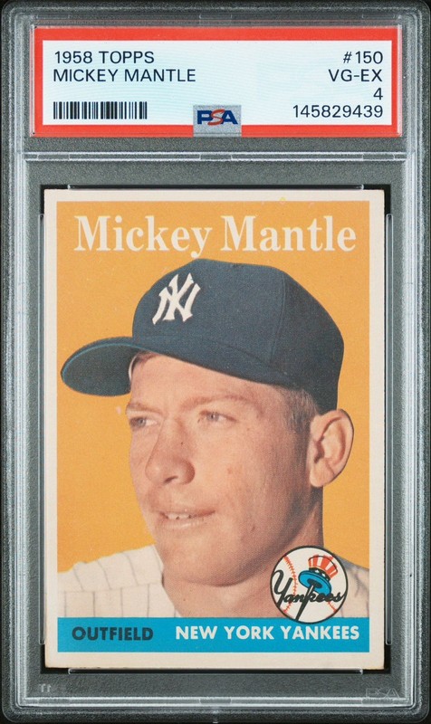 1958 Topps Mickey Mantle PSA 4 VG-EX Very Clean! 👀