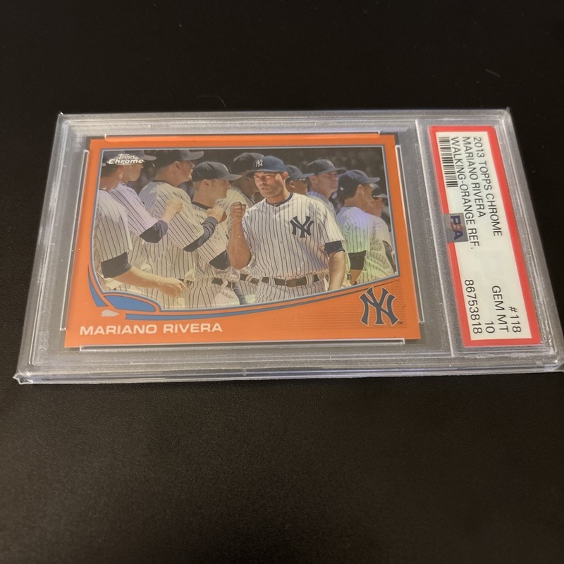 2013 Topps Chrome MARIANO RIVERA Walking Orange Refractor PSA 10 GEM MINT #118