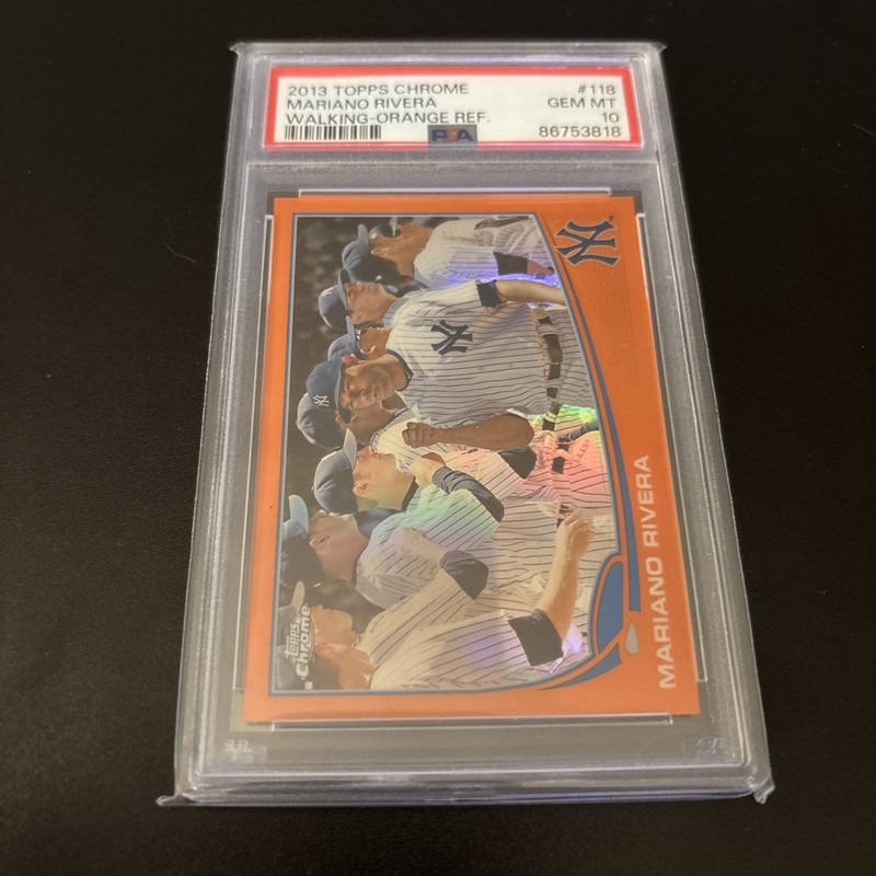 2013 Topps Chrome MARIANO RIVERA Walking Orange Refractor PSA 10 GEM MINT #118 view 2