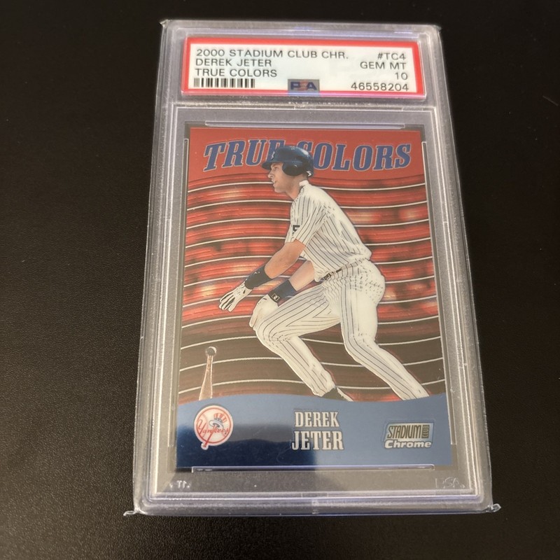 🔥 Derek Jeter - 2000 Stadium Club Chrome True Colors Yankees Rare PSA 10