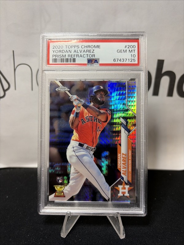2020 TOPPS CHROME PRISM REFRACTOR #200 YORDAN ALVAREZ ROOKIE RC PSA 10