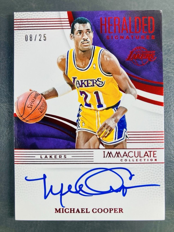 2024-25 Immaculate Michael Cooper Heralded Signatures Red Auto #/25 SP Lakers 🔥