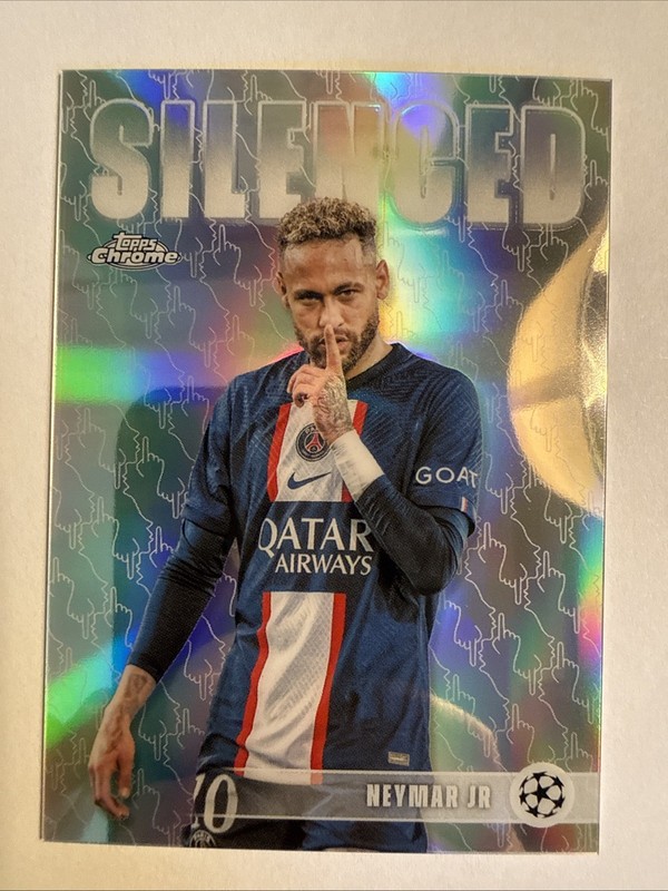 Neymar Jr #SHH-1 2025 Topps Chrome UEFA Silenced PSG Brazil Legend