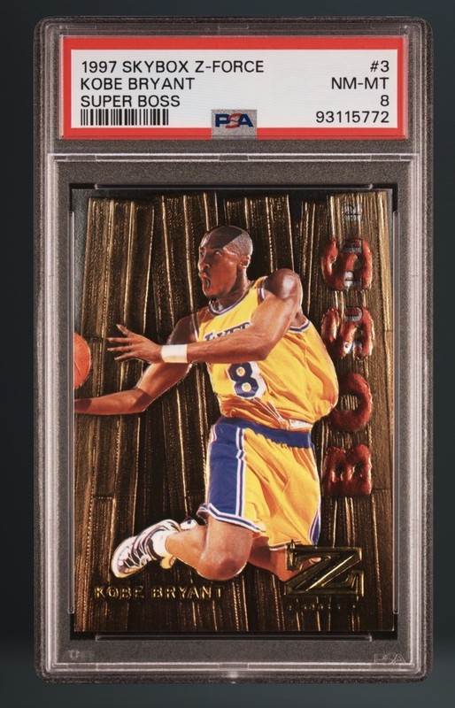 1997 Skybox Z Force Super Boss Kobe Bryant Los Angles Lakers #3 PSA 8