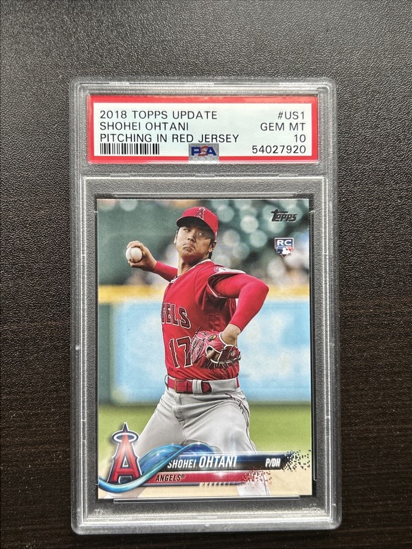 2018 TOPPS UPDATE #US1 SHOHEI OHTANI ROOKIE RC PSA 10